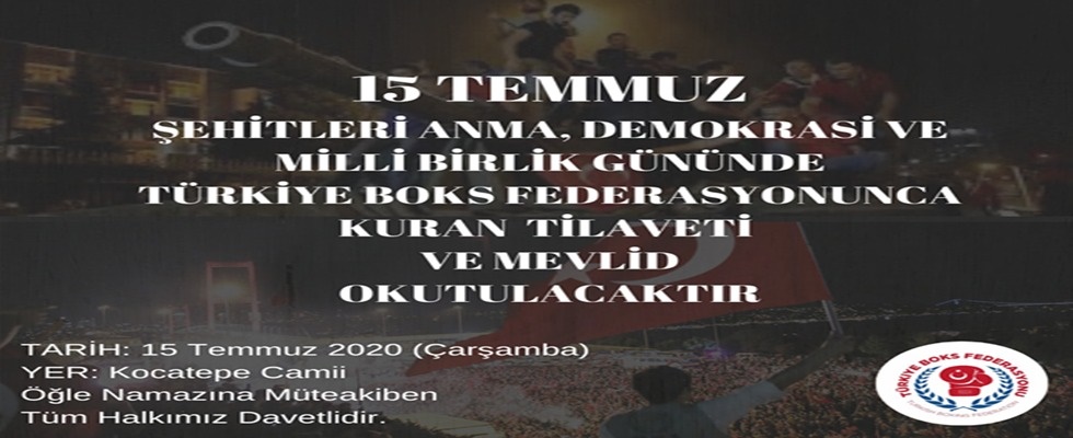 15 TEMMUZ KURAN TİLAVETİ VE MEVLİD / KOCATEPE CAMİİ