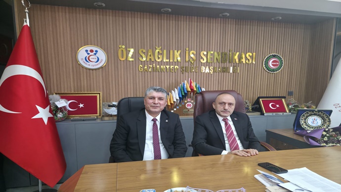 Öz Sağlık-İş Sendikası Genel Başkanı Devlet Sert’ten Gaziantep Şube Başkanlığına Ziyaret
